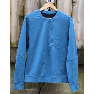 Lululemon - Men’s City Sweat Crew in Heathered Pewter Blue, size Medium